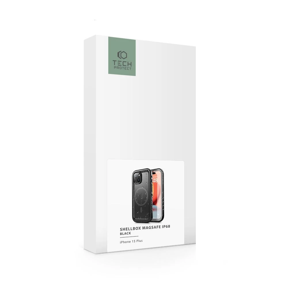 Apple iPhone 15 Plus vāciņš melns TECH-PROTECT SHELLBOX MAGSAFE IP68
