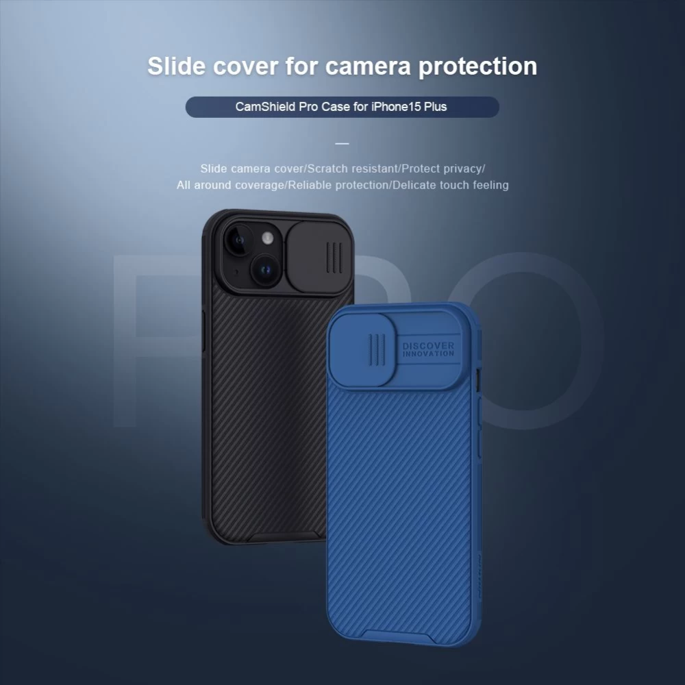 Apple iPhone 15 Plus vāciņš melns NILLKIN CAMSHIELD PRO