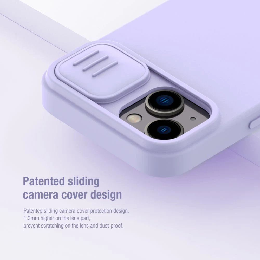 Apple iPhone 15 Plus vāciņš zils NILLKIN CAMSHIELD SILKY SILICON
