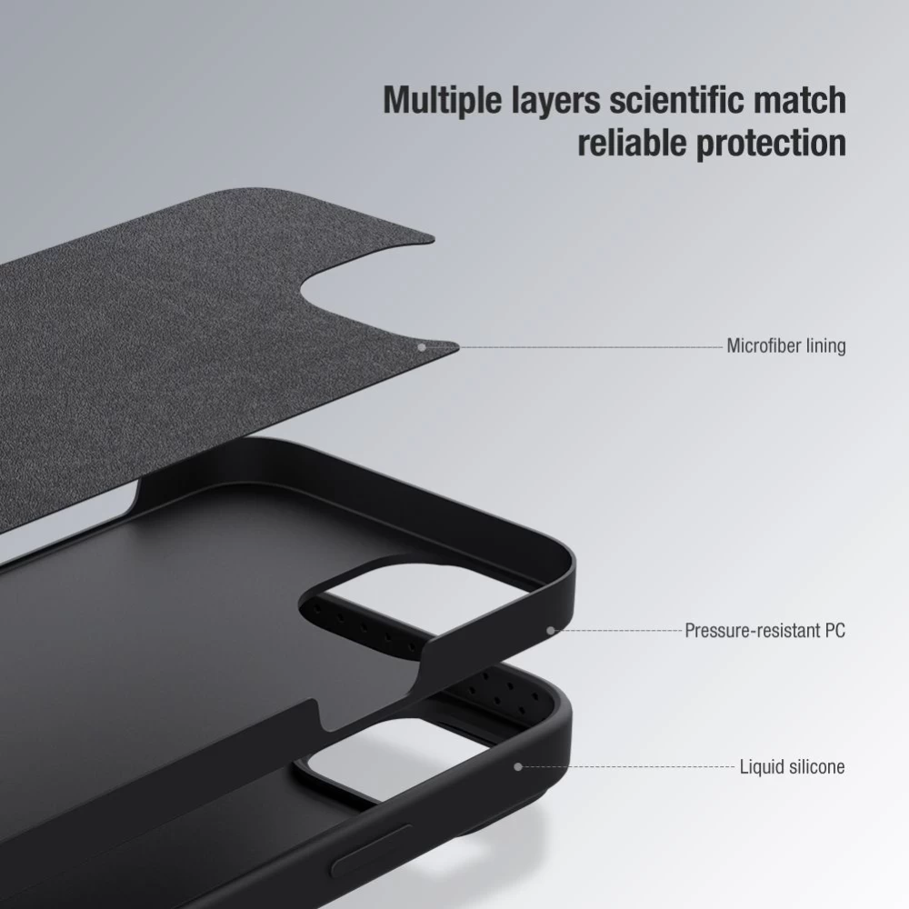 Apple iPhone 15 Plus vāciņš zils NILLKIN CAMSHIELD SILKY SILICON