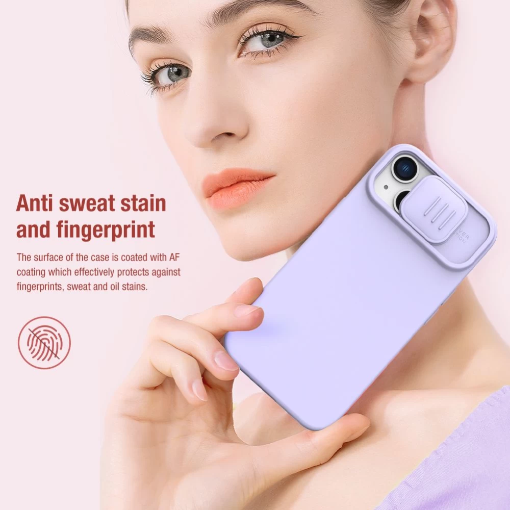 Apple iPhone 15 Plus vāciņš zils NILLKIN CAMSHIELD SILKY SILICON