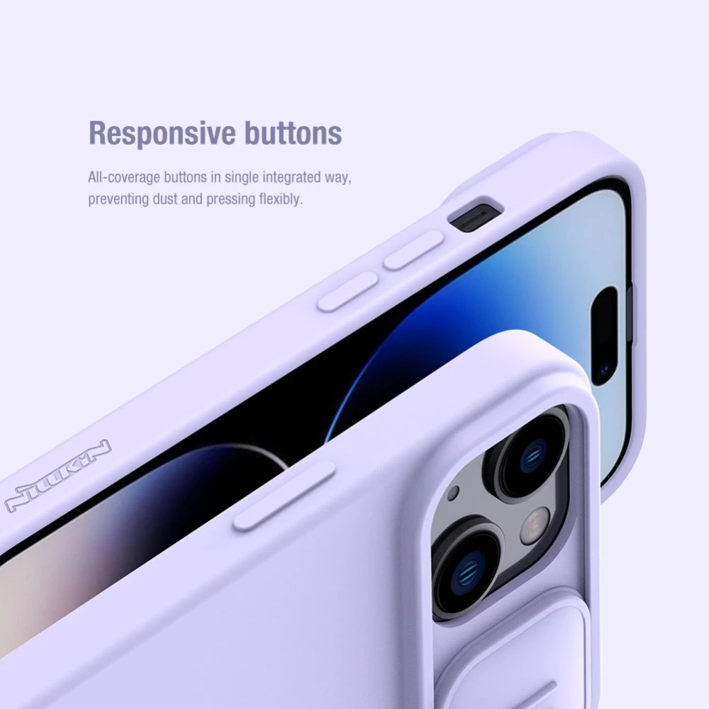 Apple iPhone 15 Plus vāciņš zils NILLKIN CAMSHIELD SILKY SILICON