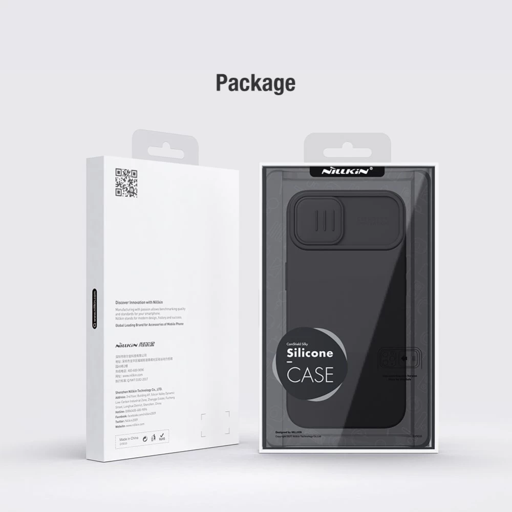 Apple iPhone 15 Plus vāciņš zils NILLKIN CAMSHIELD SILKY SILICON