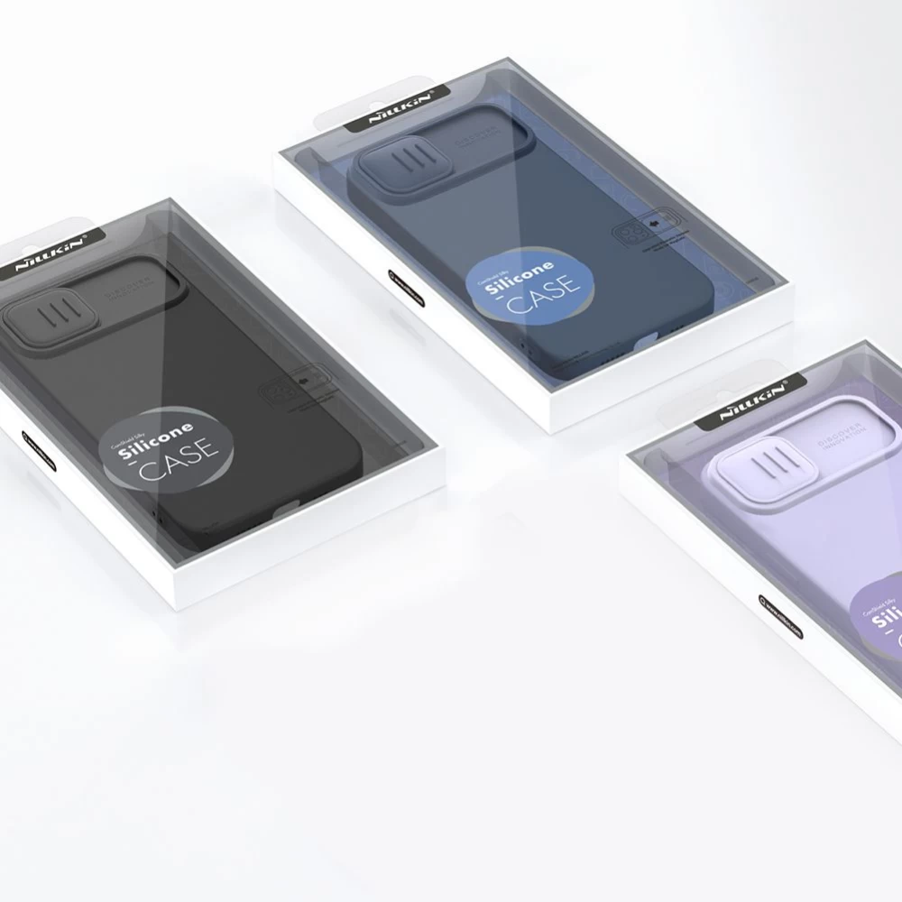 Apple iPhone 15 Plus vāciņš zils NILLKIN CAMSHIELD SILKY SILICON