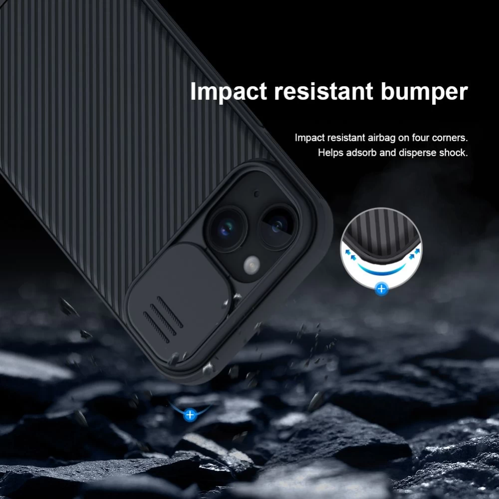 Apple iPhone 15 Plus vāciņš zils NILLKIN CAMSHIELD PRO