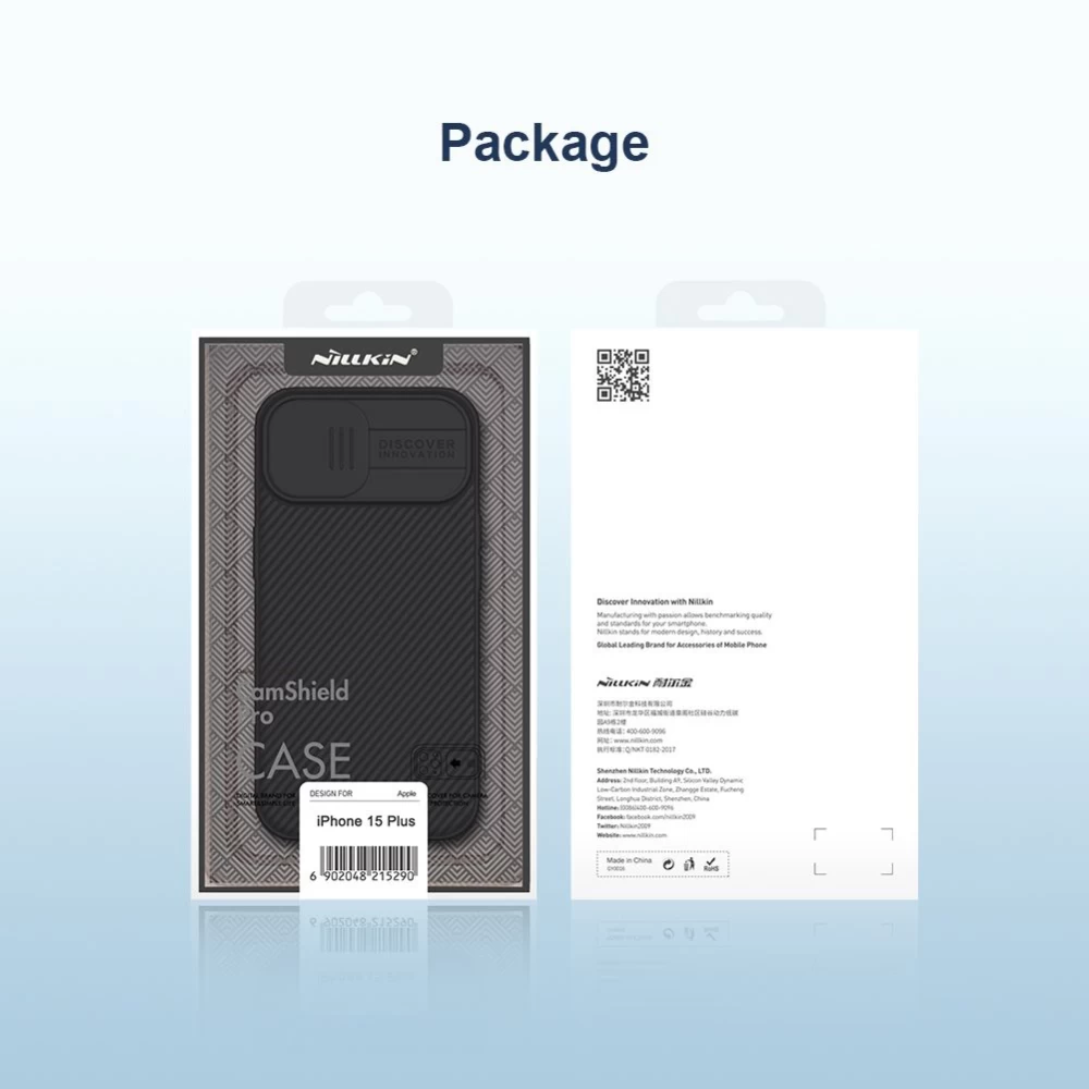 Apple iPhone 15 Plus vāciņš zils NILLKIN CAMSHIELD PRO