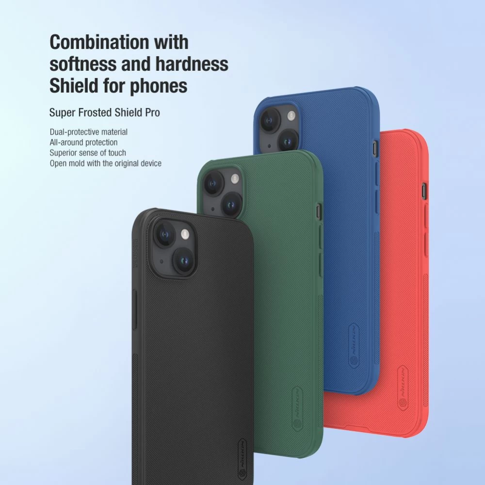 Apple iPhone 15 Plus vāciņš zils NILLKIN SUPER FROSTED SHIELD PRO
