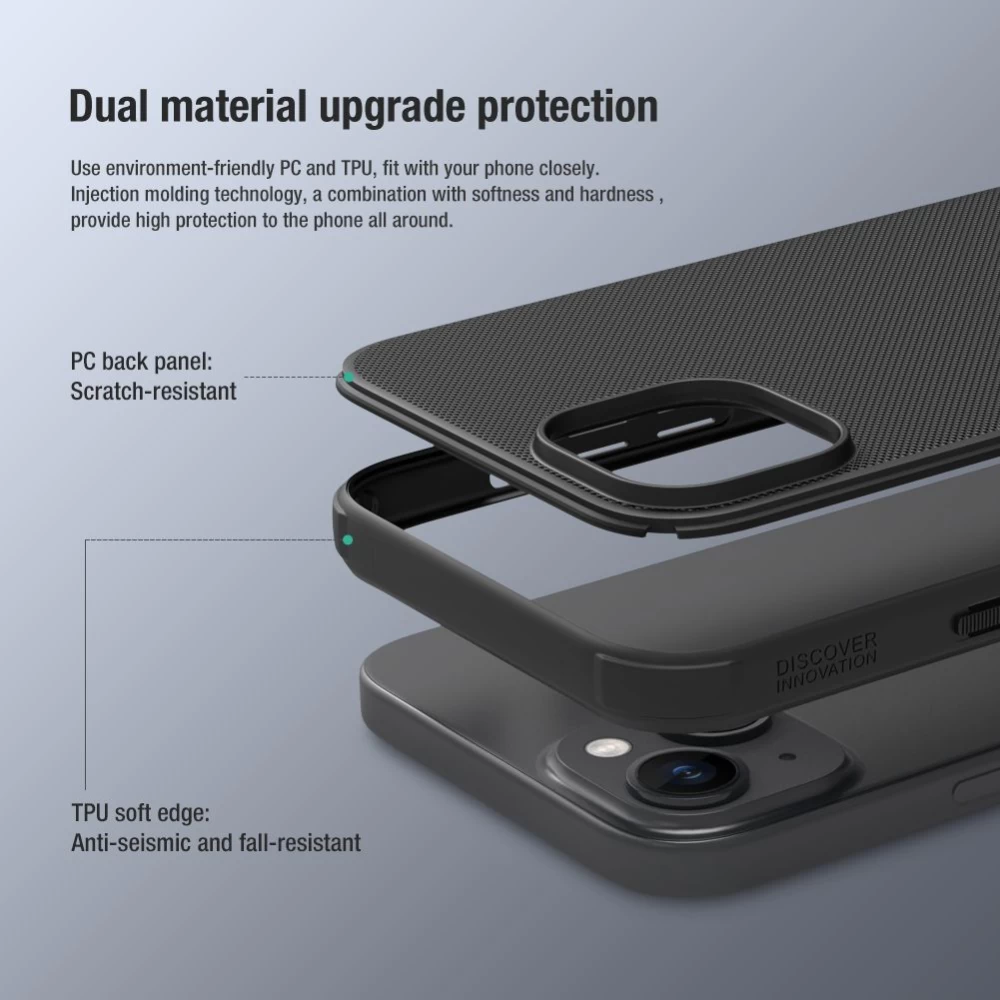 Apple iPhone 15 Plus vāciņš zils NILLKIN SUPER FROSTED SHIELD PRO