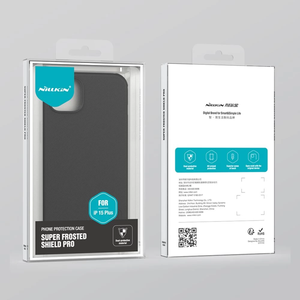 Apple iPhone 15 Plus vāciņš zils NILLKIN SUPER FROSTED SHIELD PRO