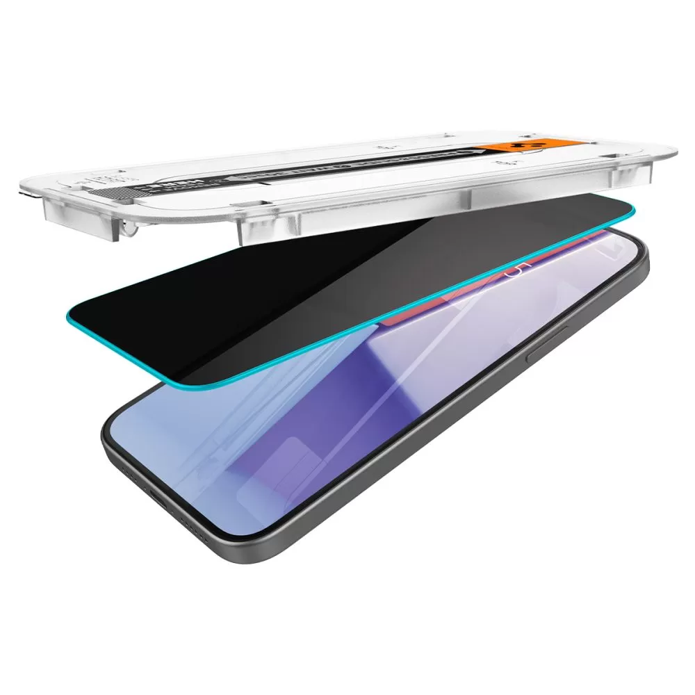 Apple iPhone 15 Plus apsauginis stiklas  SPIGEN GLAS.TR ”EZ FIT” PRIVACY