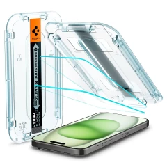 Apple iPhone 15 Plus apsauginis stiklas  SPIGEN GLAS.TR ”EZ FIT” 2-PACK