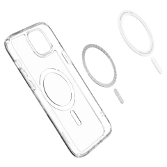 Apple iPhone 15 Plus dėklas baltas SPIGEN ULTRA HYBRID MAG MAGSAFE