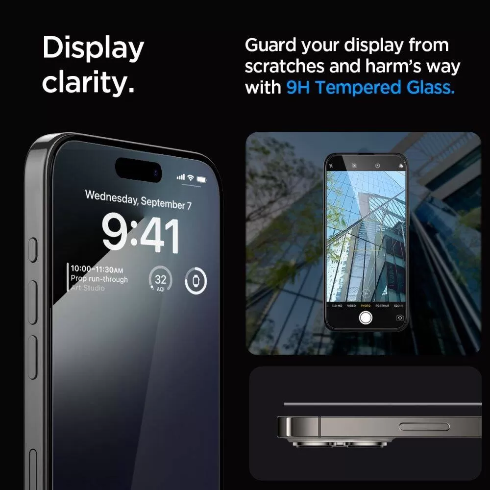 Apple iPhone 15 Pro aizsargstikls  SPIGEN GLAS.TR ”EZ FIT” FC 2-PACK