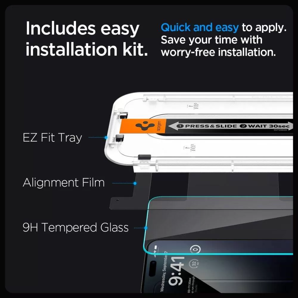 Apple iPhone 15 Pro Tempered glass  SPIGEN GLAS.TR ”EZ FIT”
