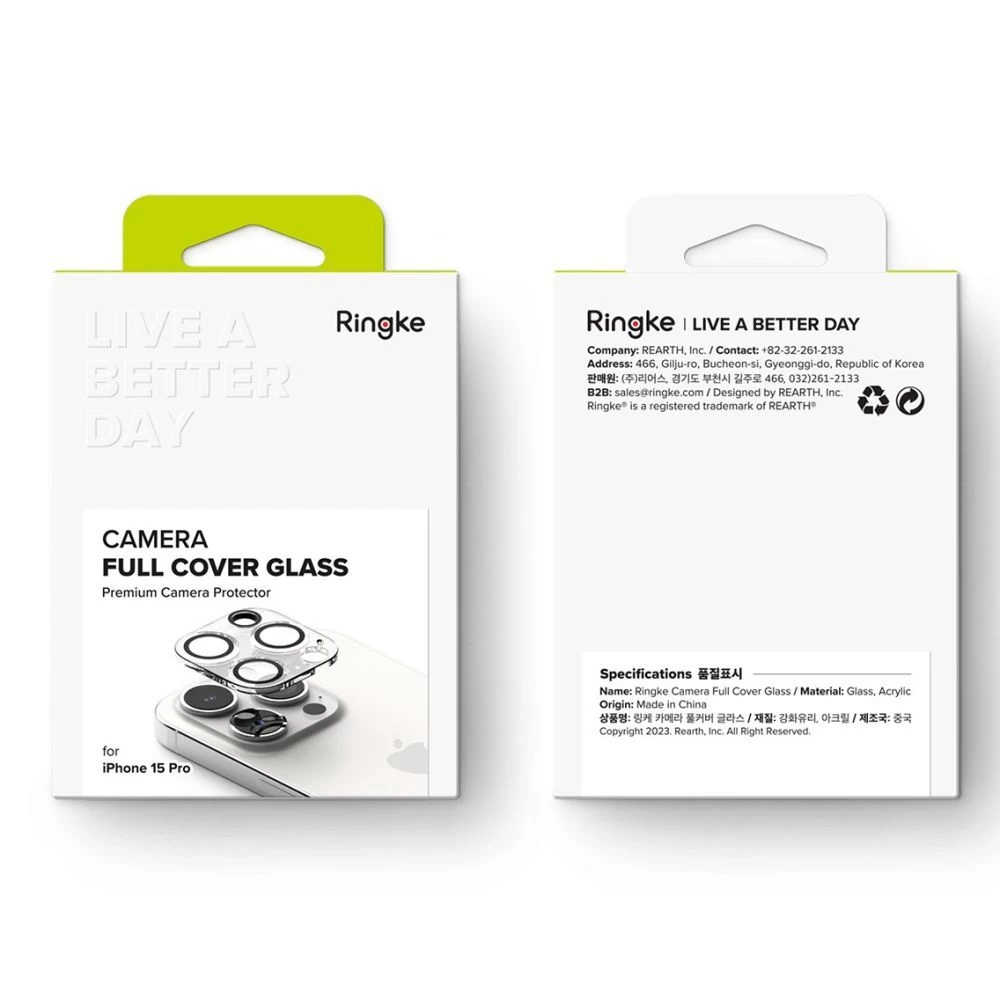 Apple iPhone 15 Pro aizsargstikls  RINGKE CAMERA PROTECTOR 2-PACK