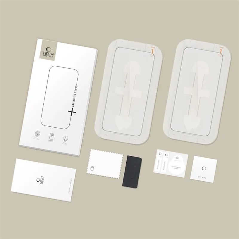 Apple iPhone 15 Pro aizsargstikls  TECH-PROTECT QUICK SET+ 2-PACK