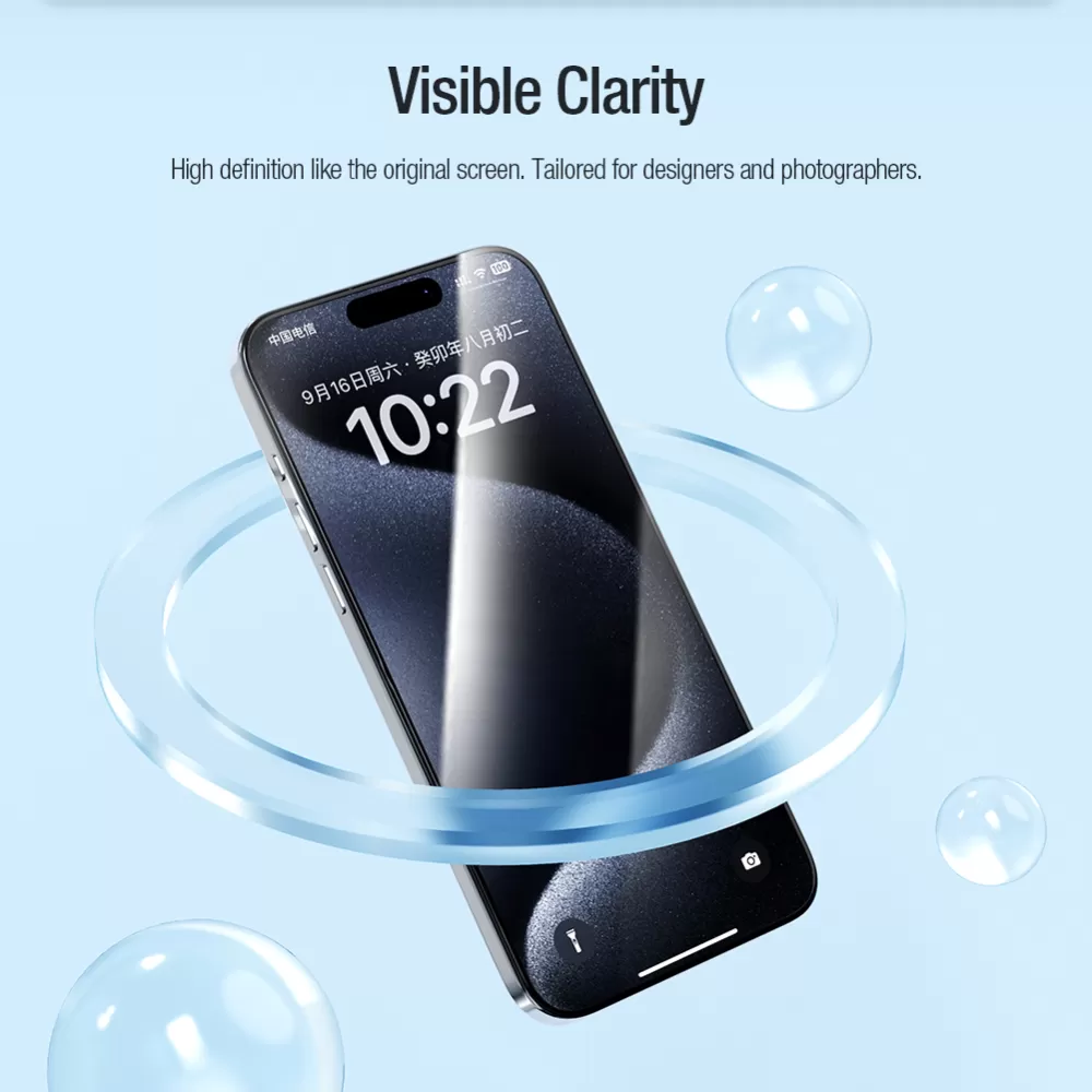 Apple iPhone 15 Pro Tempered glass black NILLKIN EZ SET (2PCS)
