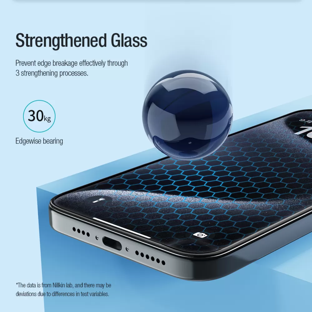 Apple iPhone 15 Pro aizsargstikls melns NILLKIN EZ SET (10PCS)