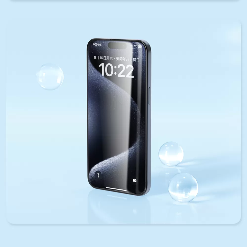 Apple iPhone 15 Pro aizsargstikls melns NILLKIN EZ SET (10PCS)