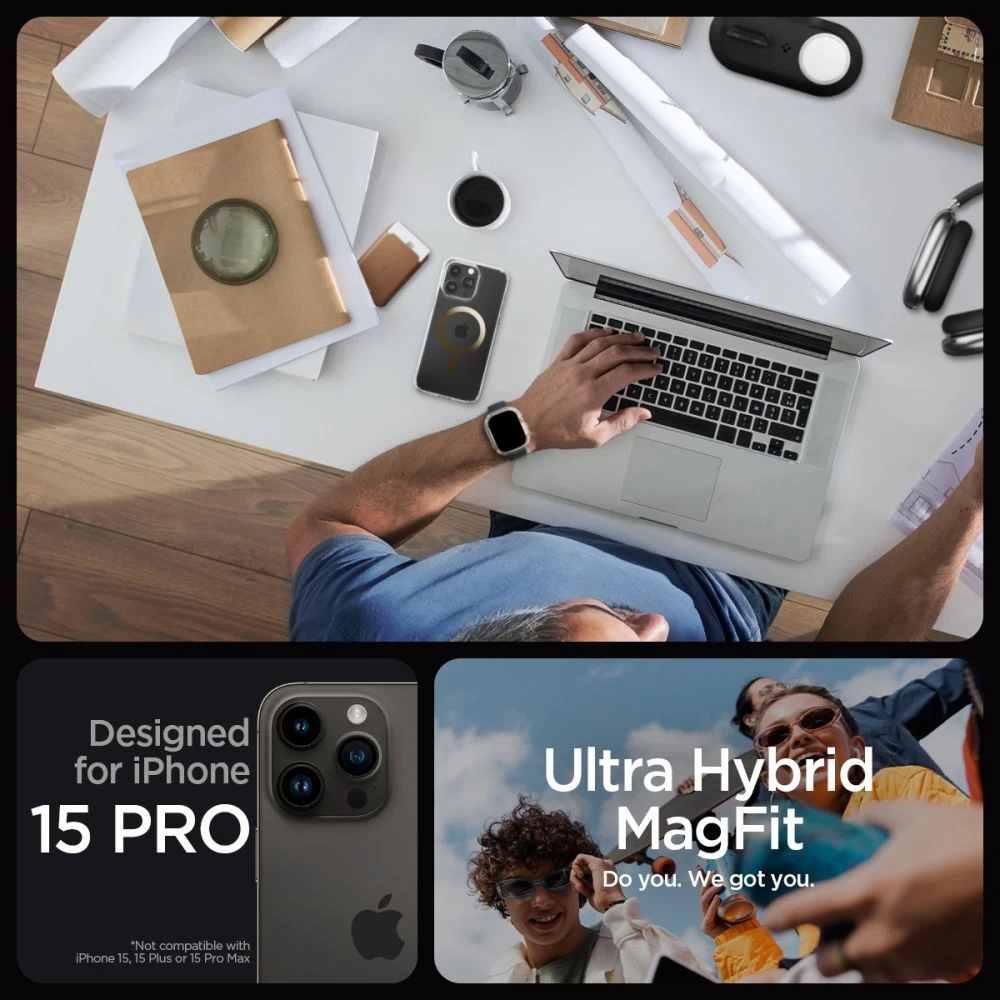 Apple iPhone 15 Pro чехол  SPIGEN ULTRA HYBRID MAG MAGSAFE