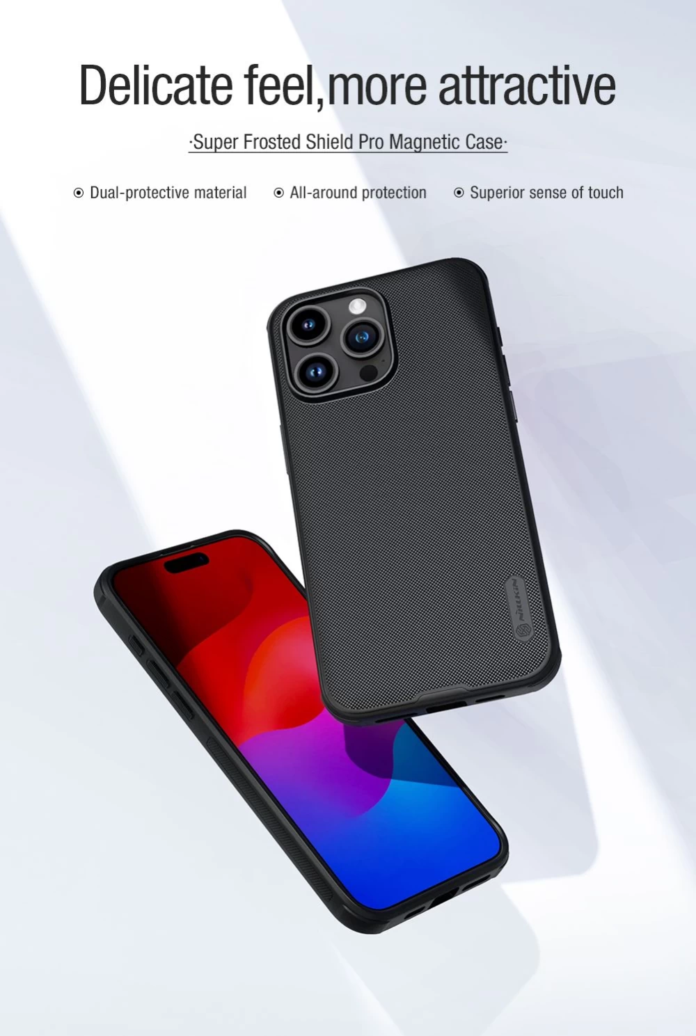 Apple iPhone 15 Pro skal  NILLKIN SUPER FROSTED SHIELD PRO MAGNETIC