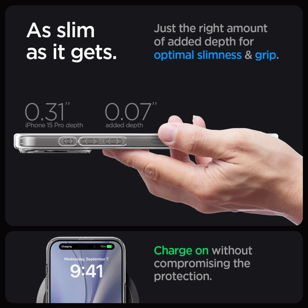 Apple iPhone 15 Pro skal  SPIGEN ULTRA HYBRID MAG MAGSAFE