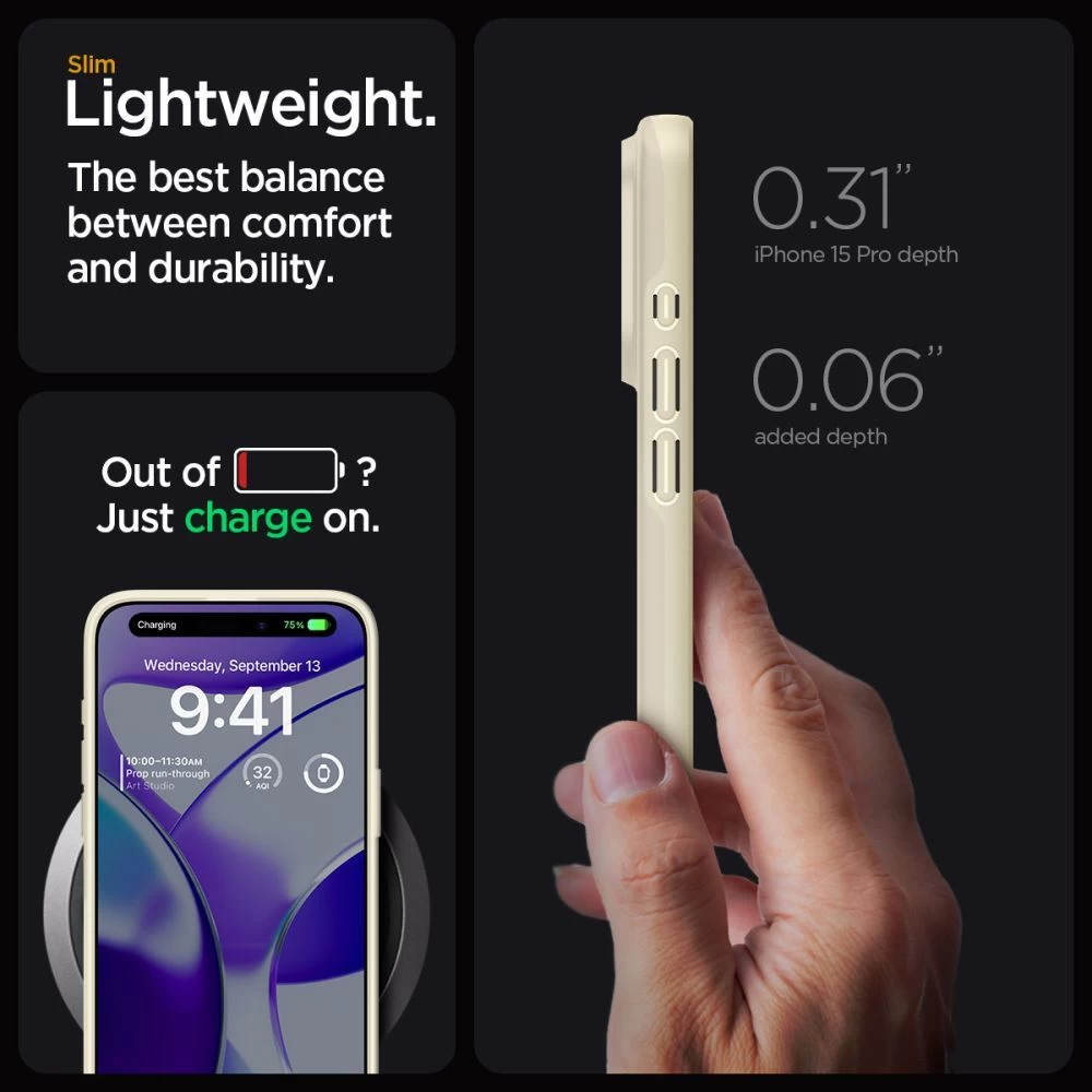 Apple iPhone 15 Pro skal  SPIGEN THIN FIT