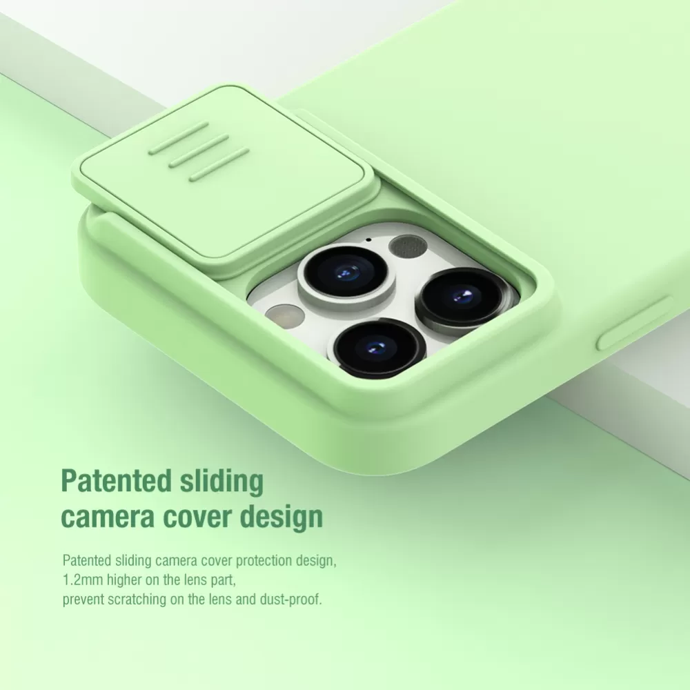 Apple iPhone 15 Pro чехол  NILLKIN CAMSHIELD SILKY MAGNETIC SILICON