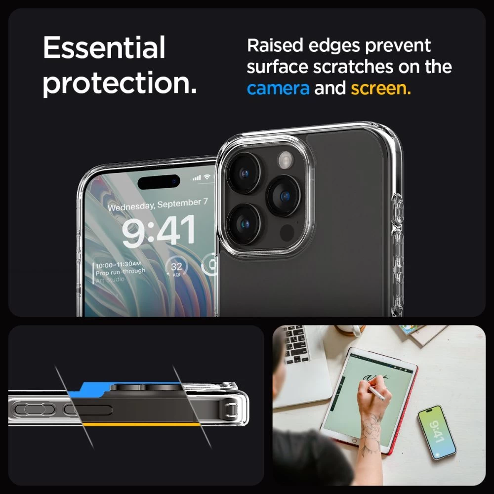 Apple iPhone 15 Pro vāciņš caurspīdīgs SPIGEN ULTRA HYBRID