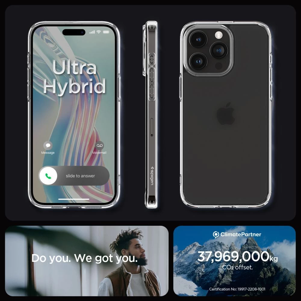 Apple iPhone 15 Pro vāciņš caurspīdīgs SPIGEN ULTRA HYBRID