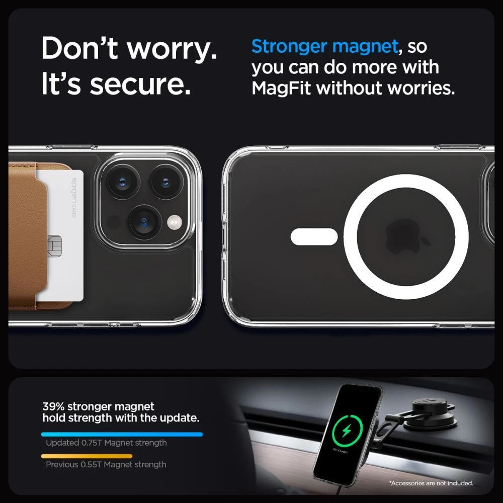 Apple iPhone 15 Pro vāciņš caurspīdīgs SPIGEN ULTRA HYBRID MAG MAGSAFE