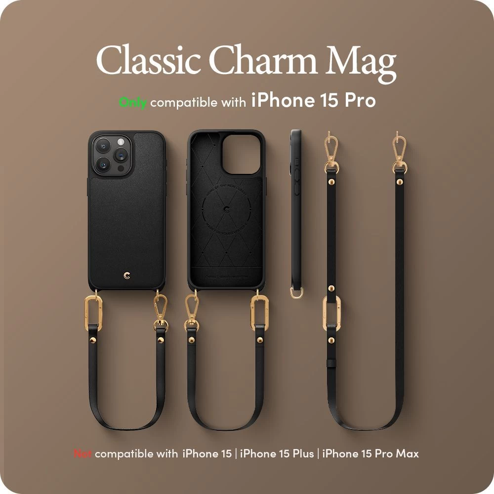 Apple iPhone 15 Pro vāciņš melns SPIGEN CYRILL CLASSIC CHARM MAG MAGSAFE