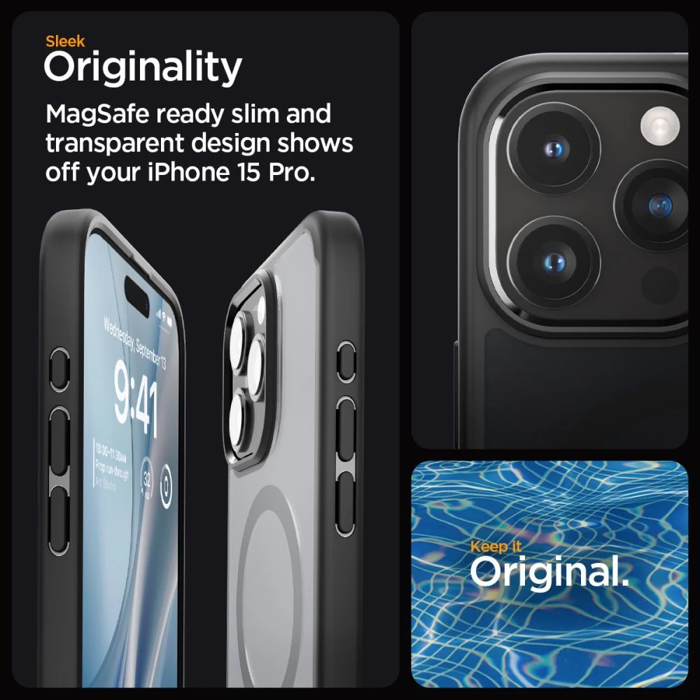 Apple iPhone 15 Pro ümbris must SPIGEN ULTRA HYBRID MAG MAGSAFE