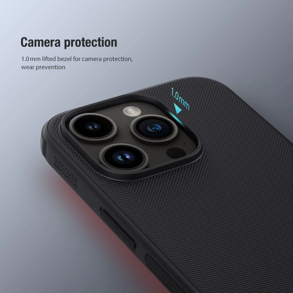 Apple iPhone 15 Pro skal röd NILLKIN SUPER FROSTED SHIELD PRO