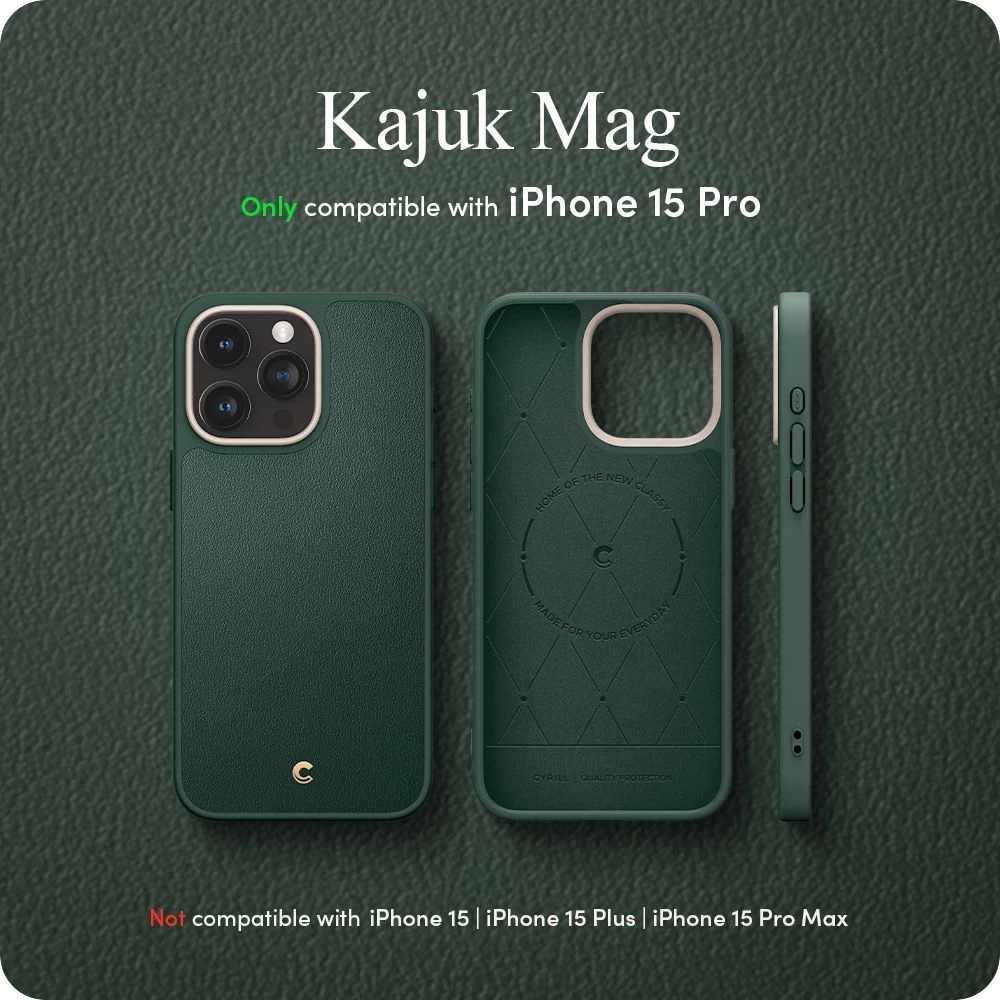 Apple iPhone 15 Pro skal grön SPIGEN CYRILL KAJUK MAG MAGSAFE
