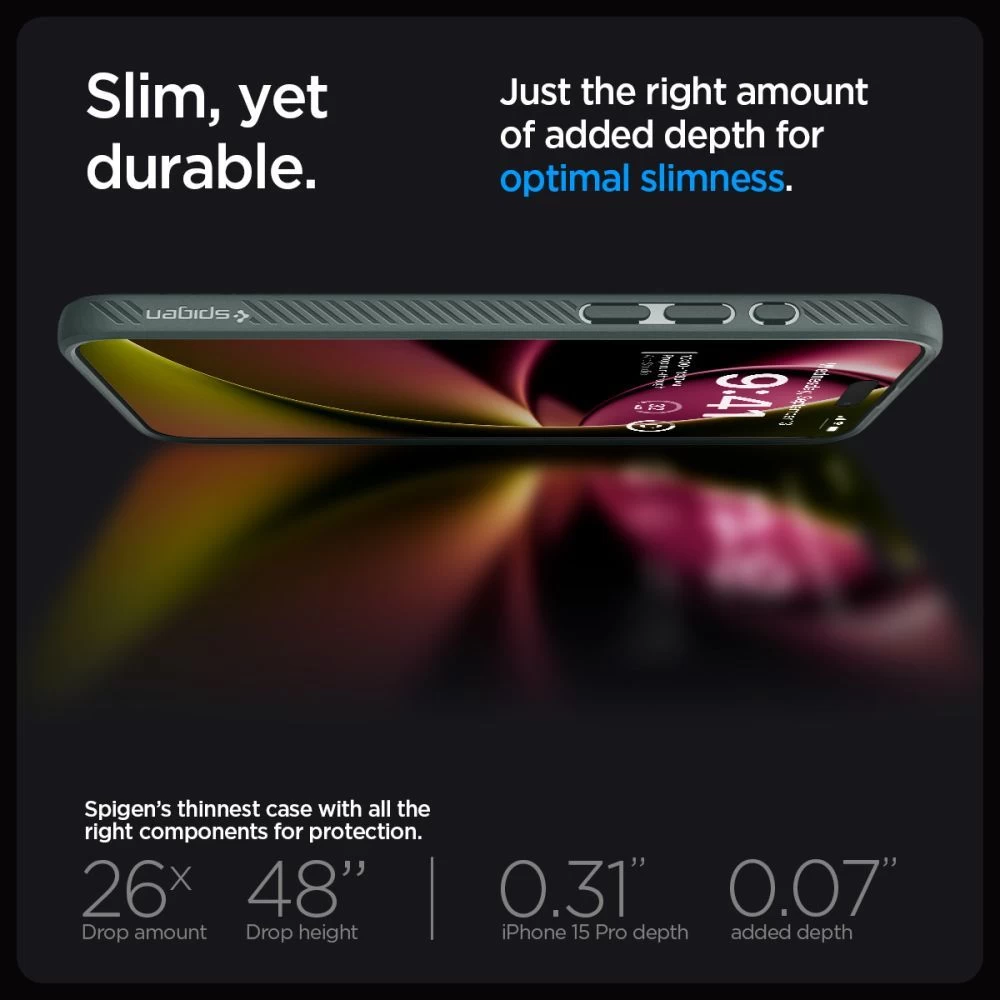 Apple iPhone 15 Pro чехол зеленый SPIGEN LIQUID AIR