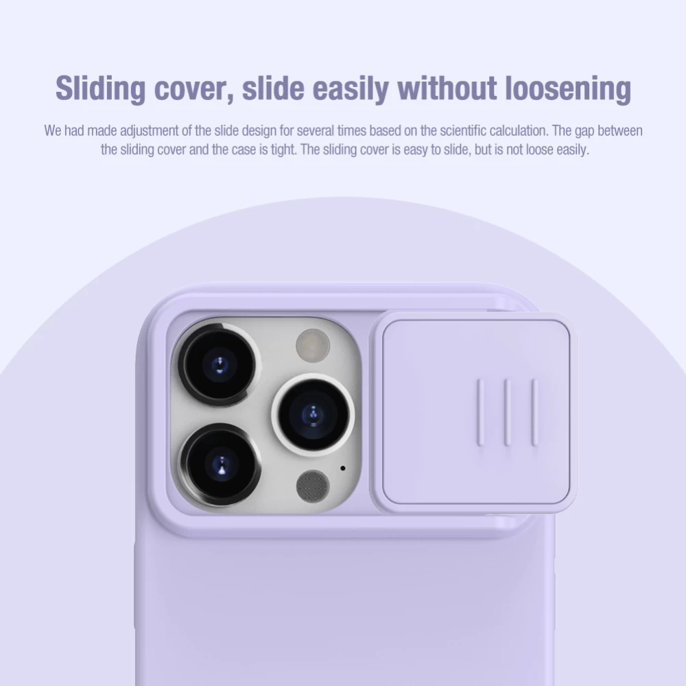 Apple iPhone 15 Pro skal grön NILLKIN CAMSHIELD SILKY SILICON