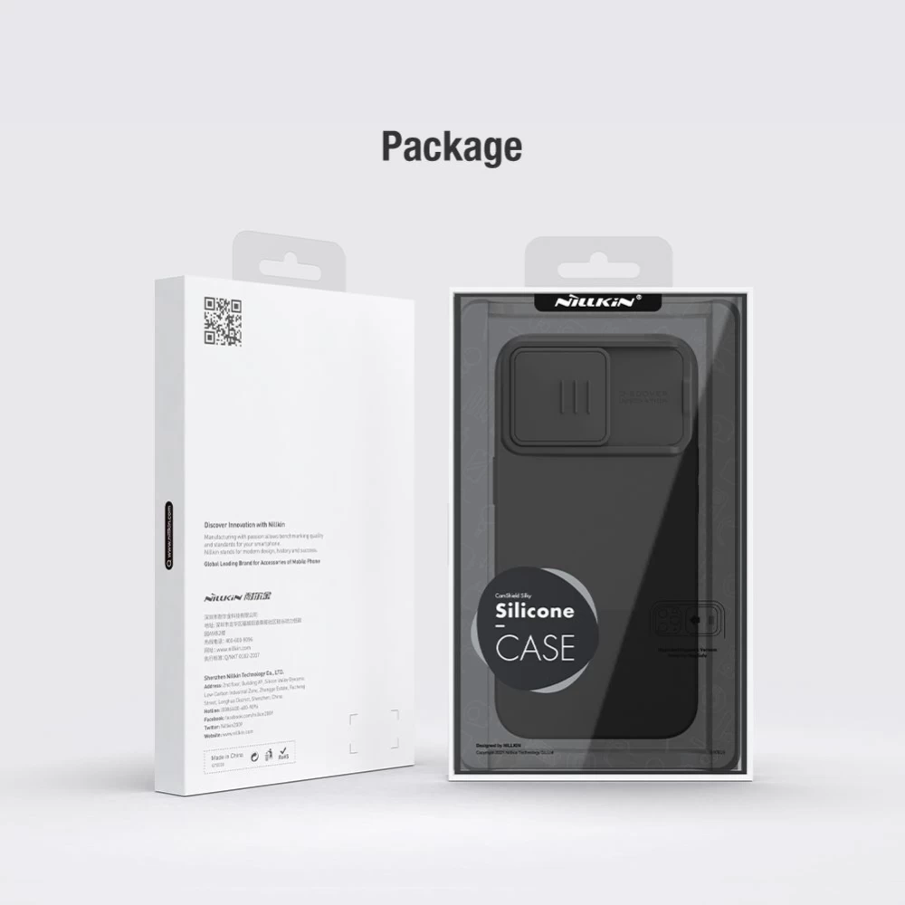 Apple iPhone 15 Pro skal grön NILLKIN CAMSHIELD SILKY SILICON