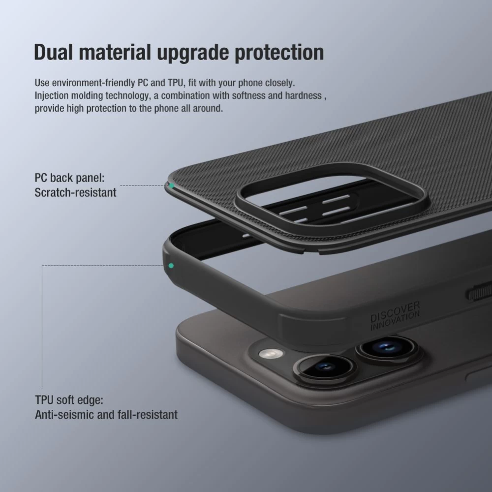 Apple iPhone 15 Pro чехол зеленый NILLKIN SUPER FROSTED SHIELD PRO