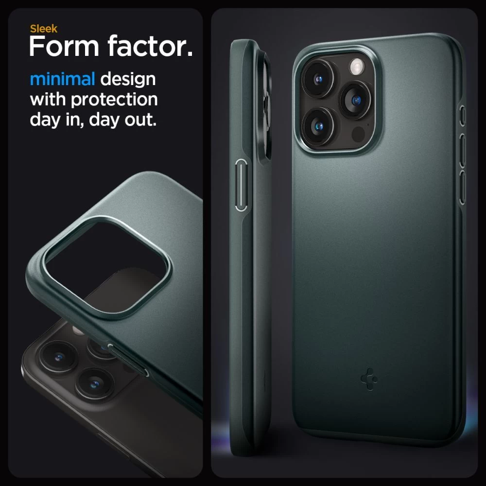 Apple iPhone 15 Pro suojakuori vihreä SPIGEN THIN FIT