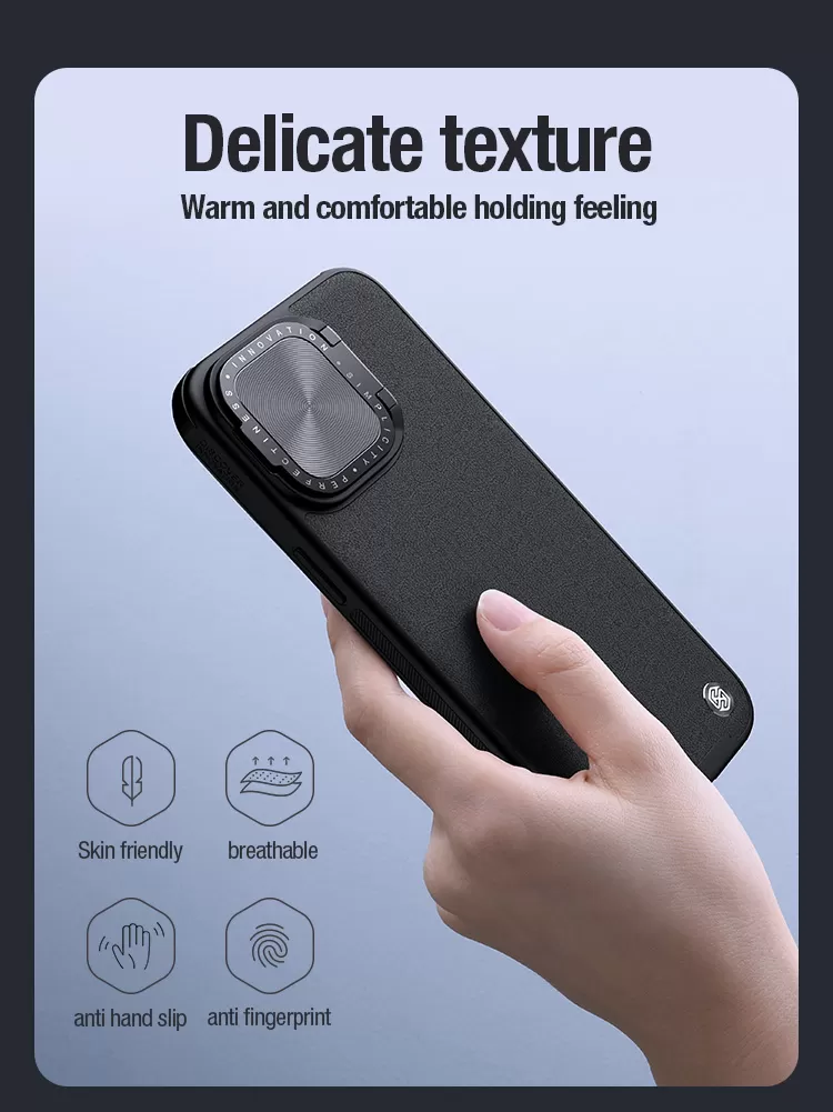 Apple iPhone 15 Pro suojakuori vihreä NILLKIN CAMSHIELD PROP LEATHER