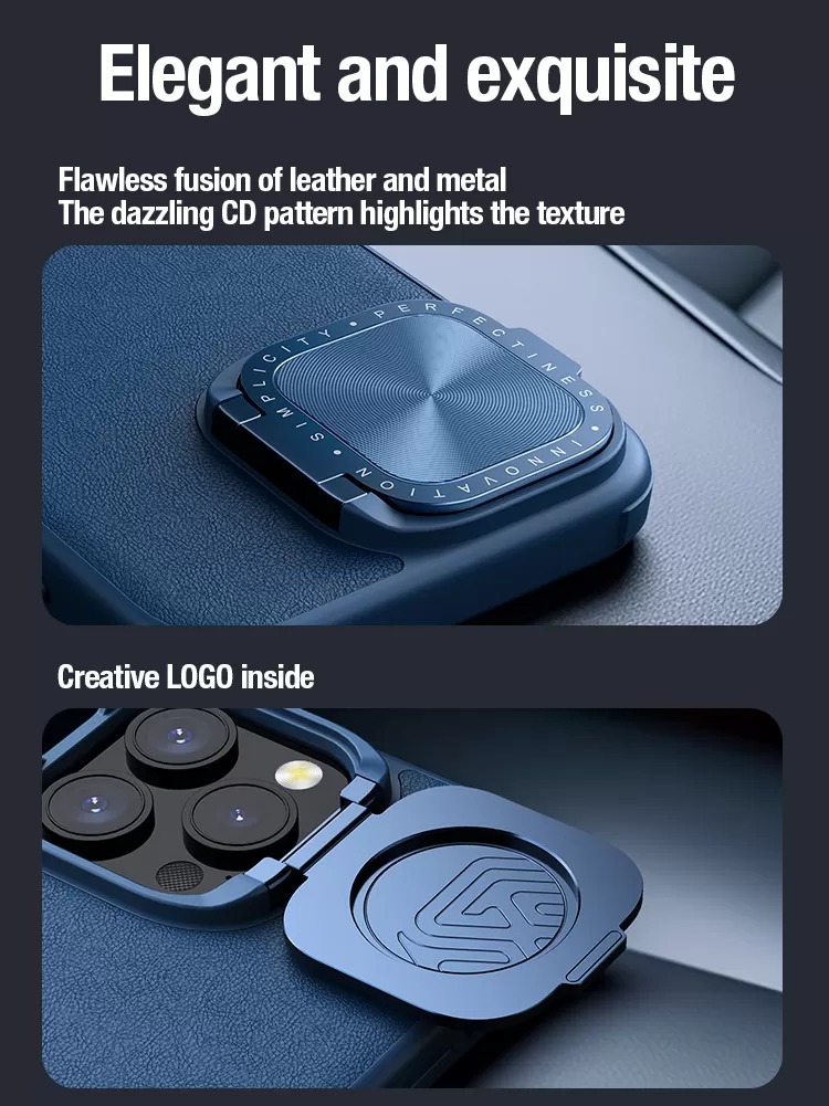 Apple iPhone 15 Pro suojakuori vihreä NILLKIN CAMSHIELD PROP LEATHER