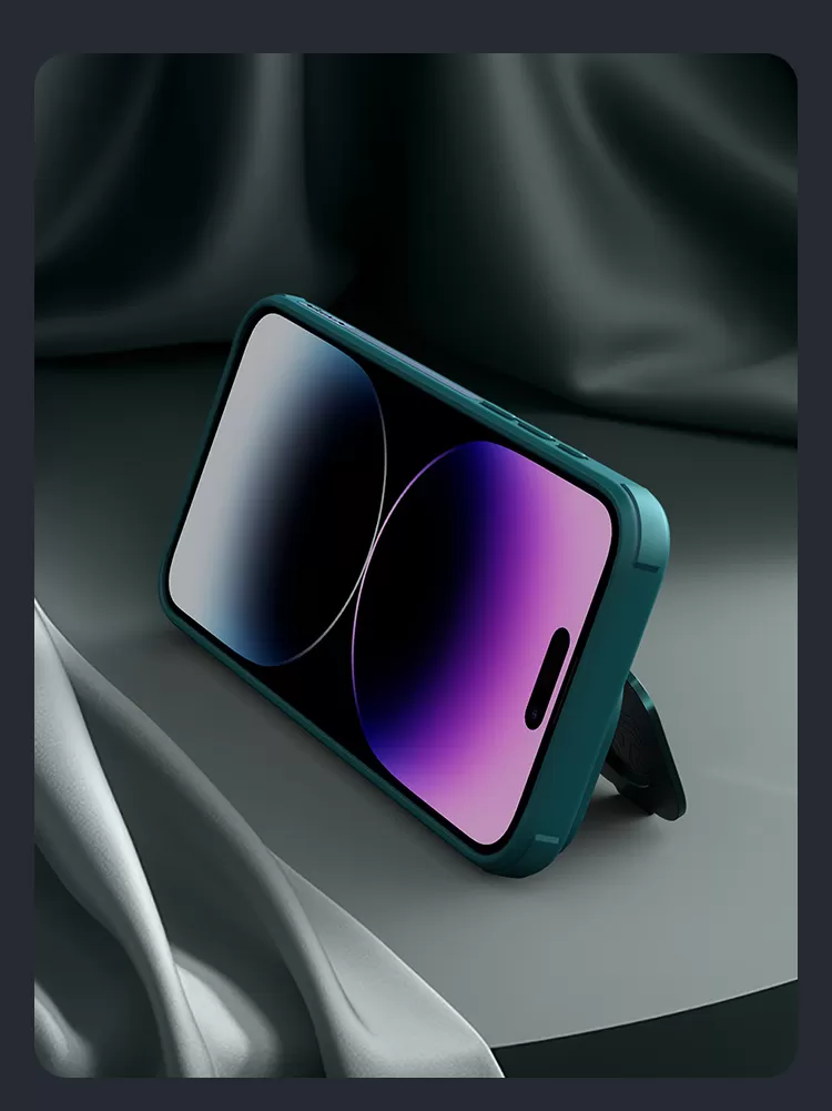 Apple iPhone 15 Pro suojakuori vihreä NILLKIN CAMSHIELD PROP LEATHER