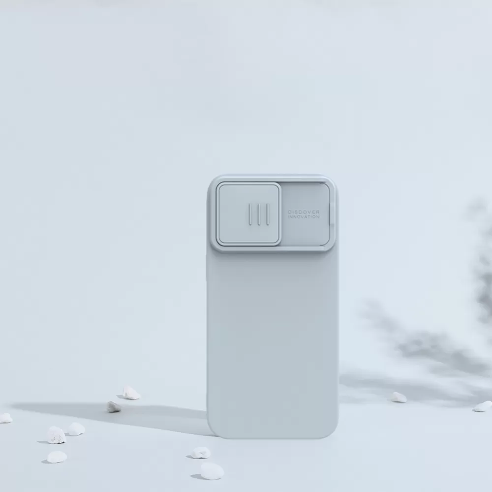 Apple iPhone 15 Pro skal blå NILLKIN CAMSHIELD SILKY MAGNETIC SILICON
