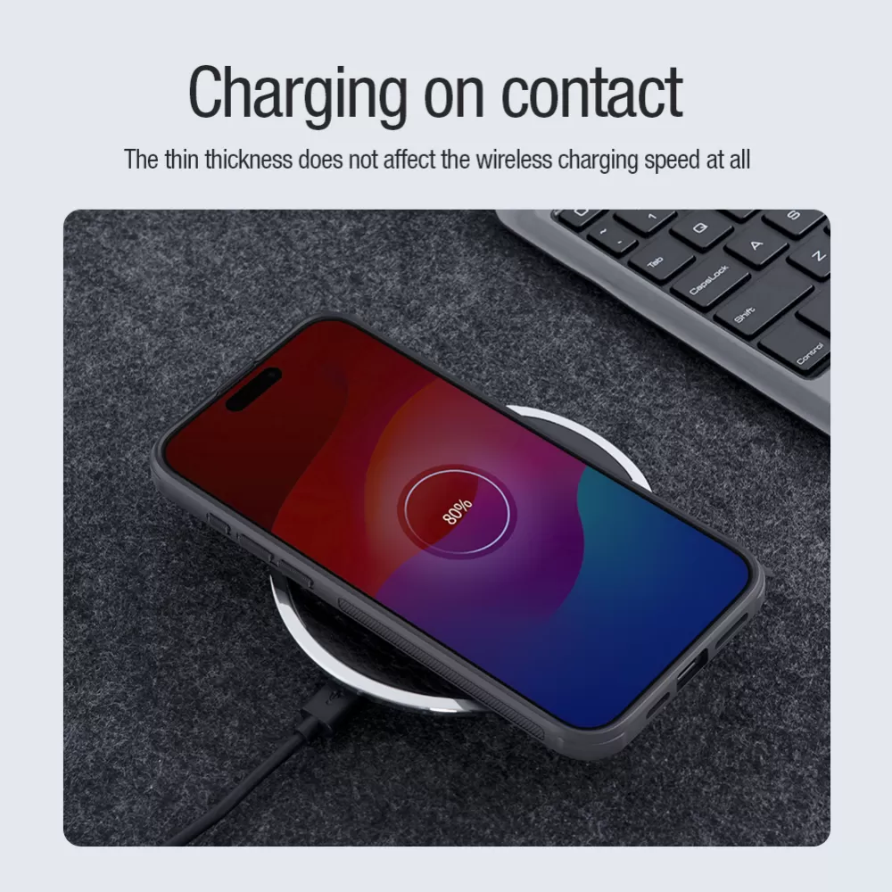Apple iPhone 15 Pro skal blå NILLKIN SUPER FROSTED SHIELD PRO MAGNETIC