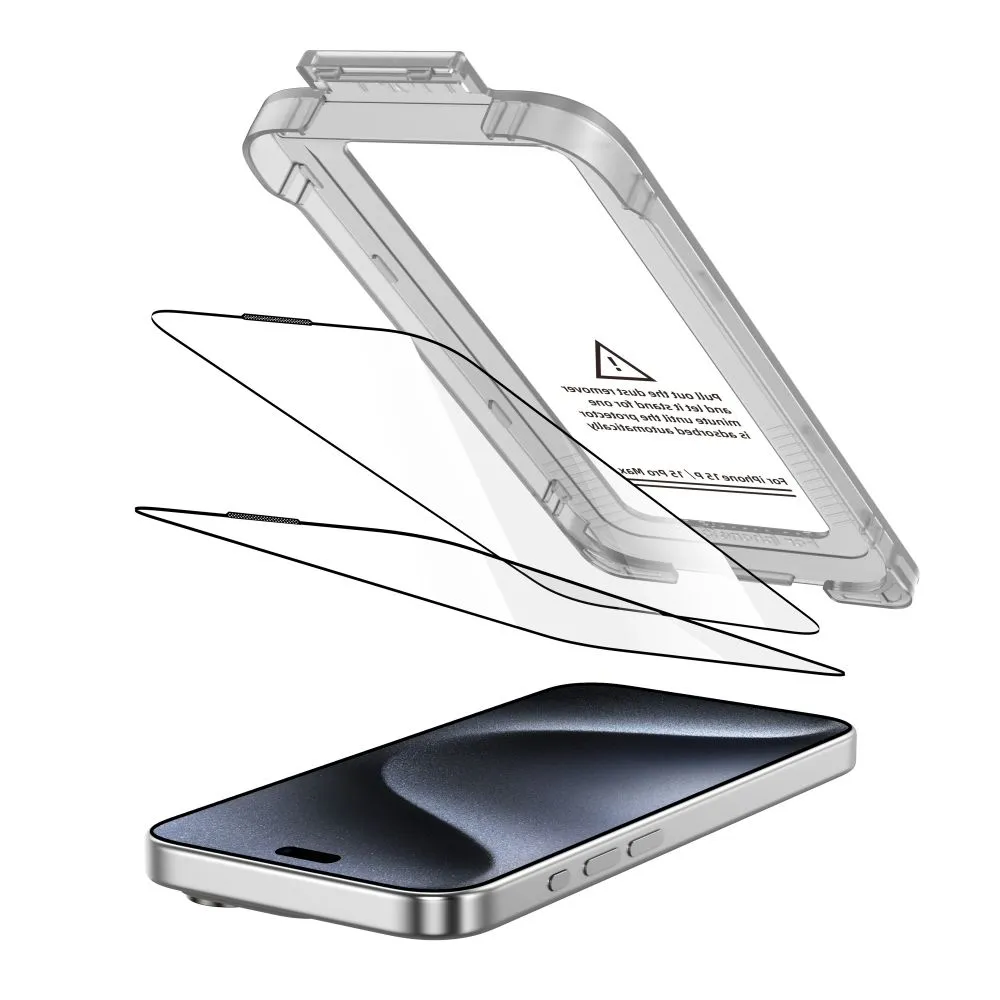 Apple iPhone 15 Pro aizsargstikls  TECH-PROTECT QUICK SET+ 2-PACK