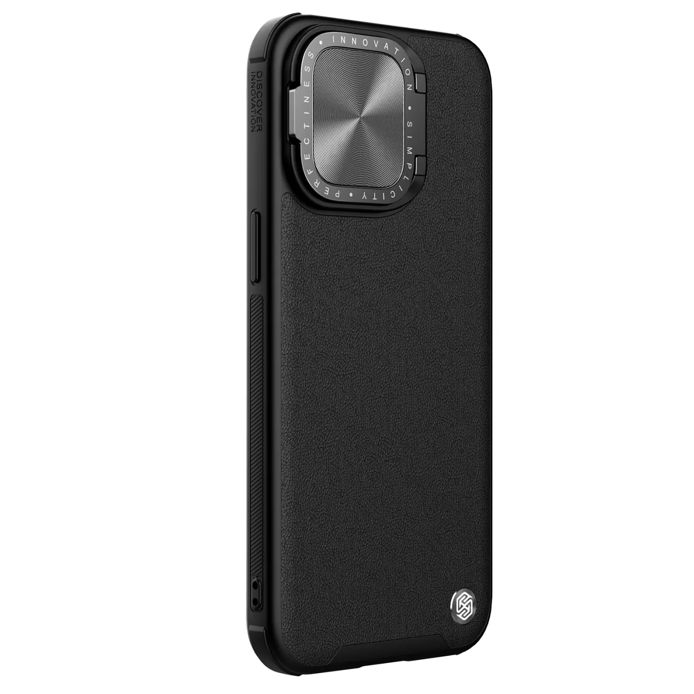 Apple iPhone 15 Pro skal svart NILLKIN CAMSHIELD PROP LEATHER