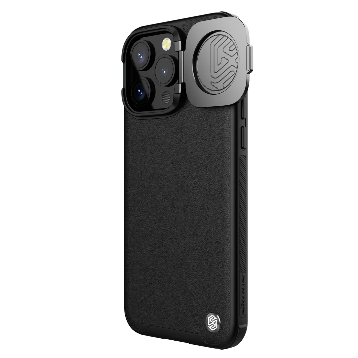 Apple iPhone 15 Pro skal svart NILLKIN CAMSHIELD PROP LEATHER