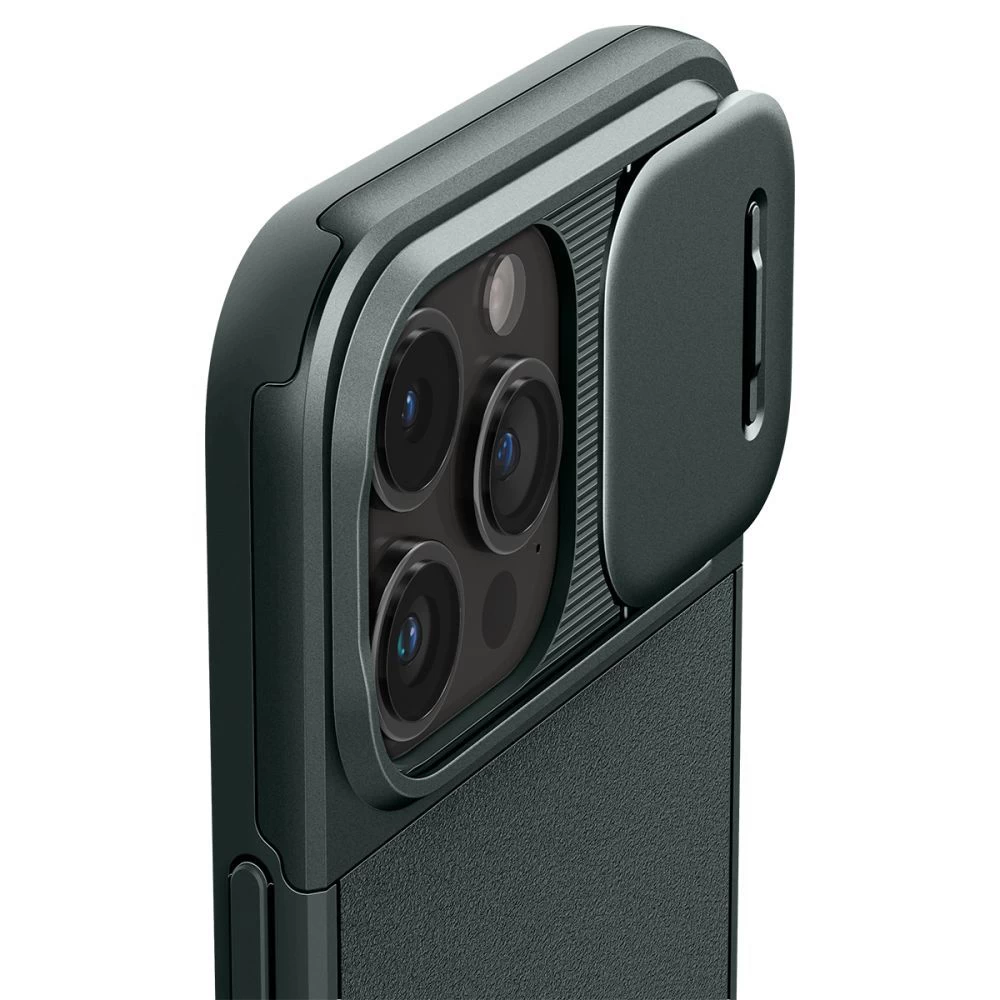Apple iPhone 15 Pro vāciņš zaļš SPIGEN OPTIK ARMOR MAG MAGSAFE