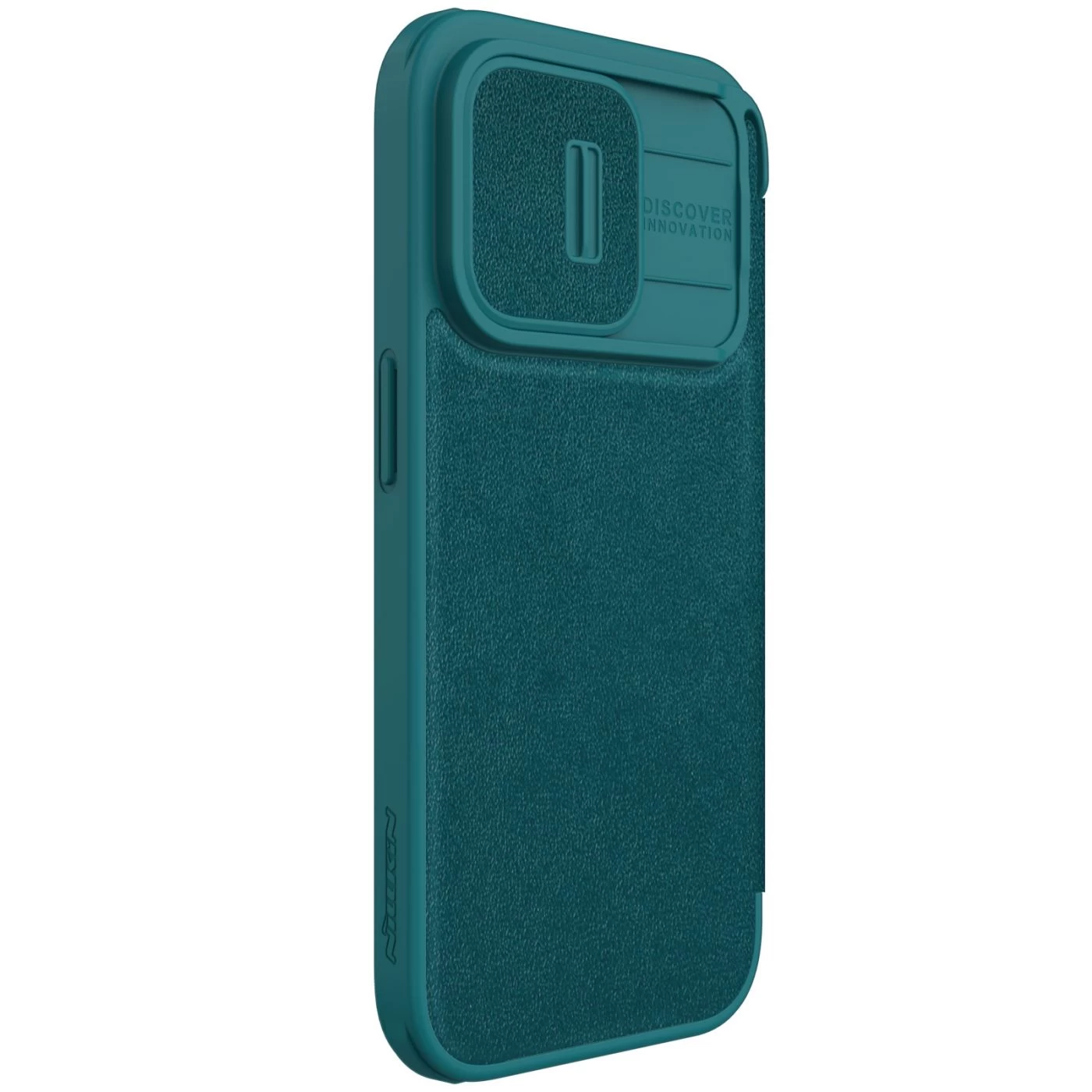 Apple iPhone 15 Pro fodral grön NILLKIN QIN PRO LEATHER (PLAIN VERSION)